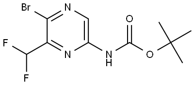 tert-Butyl (5-bromo-6-(difluoromethyl)pyrazin-2-yl)carbamate Structure