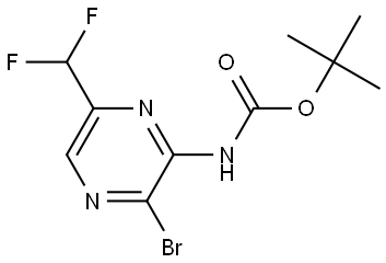 tert-Butyl (3-bromo-6-(difluoromethyl)pyrazin-2-yl)carbamate Structure