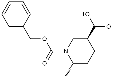 (3S,6S)-1-Cbz-6-methylpiperidine-3-carboxylic Acid Structure