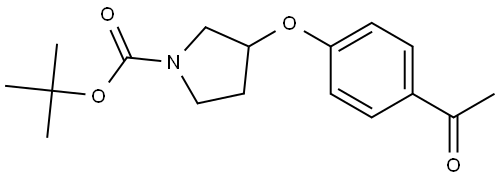 1,1-Dimethylethyl 3-(4-acetylphenoxy)-1-pyrrolidinecarboxylate Structure