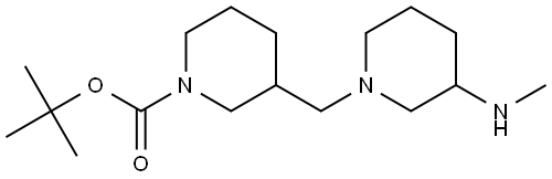 tert-butyl 3-((3-(methylamino)piperidin-1-yl)methyl)piperidine-1-carboxylate Structure