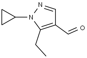 1H-Pyrazole-4-carboxaldehyde, 1-cyclopropyl-5-ethyl- Structure