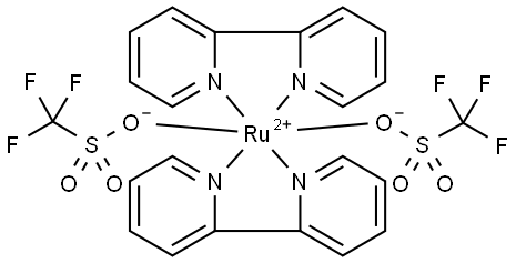 Ruthenium, bis(2,2′-bipyridine-κN1,κN1′)bis(1,1,1-trifluoromethanesulfonato-κO)-… Structure