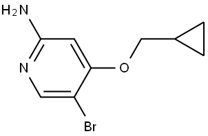 2-Pyridinamine, 5-bromo-4-(cyclopropylmethoxy)- Structure