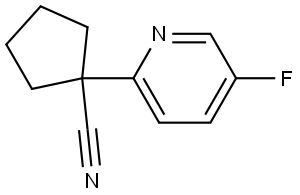 1-(5-Fluoro-2-pyridinyl)cyclopentanecarbonitrile Structure