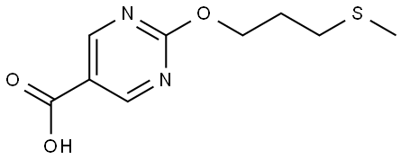 2-[3-(Methylthio)propoxy]-5-pyrimidinecarboxylic acid Structure