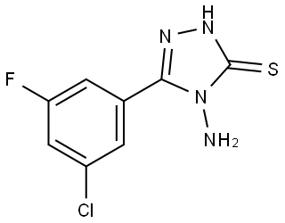 4-Amino-5-(3-chloro-5-fluorophenyl)-2,4-dihydro-3H-1,2,4-triazole-3-thione Structure