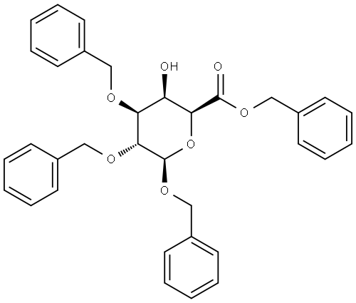 benzyl (benzyl 2,3-di-O-benzyl-β-D-galactopyranosid)uronate Structure