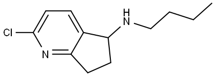 N-Butyl-2-chloro-6,7-dihydro-5H-cyclopenta[b]pyridin-5-amine Structure