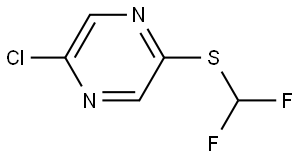 2-Chloro-5-((difluoromethyl)thio)pyrazine Structure