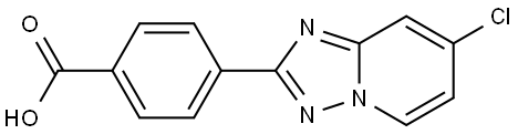 4-(7-Chloro[1,2,4]triazolo[1,5-a]pyridin-2-yl)benzoic acid Structure