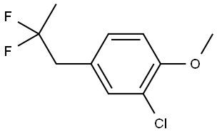 2-Chloro-4-(2,2-difluoropropyl)-1-methoxybenzene Structure