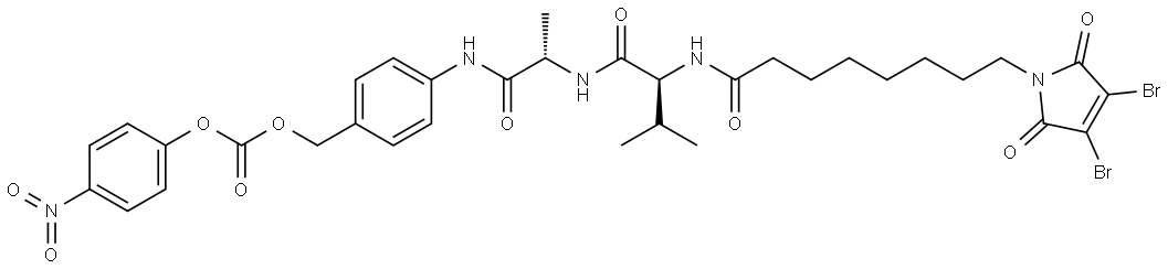 DBM-C8-amido-Val-Ala-PAB-PNP Structure