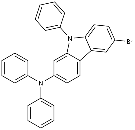 6-bromo-N,N,9-triphenyl-9H-carbazol-2-amine Structure