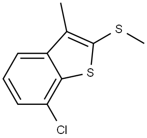 7-chloro-3-methyl-2-(methylthio)benzo[b]thiophene Structure