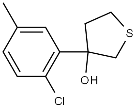 3-(2-Chloro-5-methylphenyl)tetrahydrothiophene-3-ol Structure