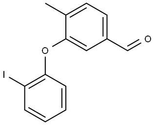 3-(2-iodophenoxy)-4-methylbenzaldehyde Structure