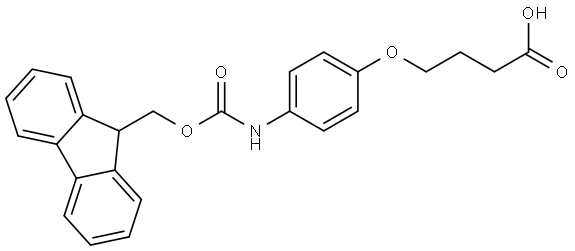 Butanoic acid, 4-[4-[[(9H-fluoren-9-ylmethoxy)carbonyl]amino]phenoxy]- Structure