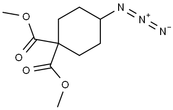 1,1-dimethyl4-azidocyclohexane-1,1-dicarboxylate Structure