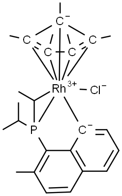 8-[Bis(1-methylethyl)phosphino-κP]-7-methyl-1-naphthalenyl-κC]chloro[(1,2,3,4,5… Structure