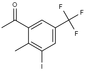 1-[3-Iodo-2-methyl-5-(trifluoromethyl)phenyl]ethanone Structure