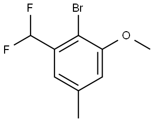 2-Bromo-1-(difluoromethyl)-3-methoxy-5-methylbenzene Structure