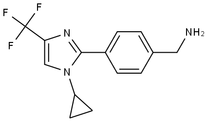 (4-(1-Cyclopropyl-4-(trifluoromethyl)-1H-imidazol-2-yl)phenyl)methanamine Structure