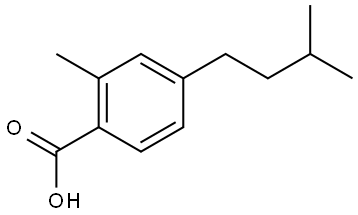 2-Methyl-4-(3-methylbutyl)benzoic acid Structure
