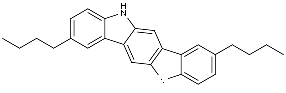 2,8-Dibutyl-5,11-dihydroindolo[3,2-b]carbazole Structure