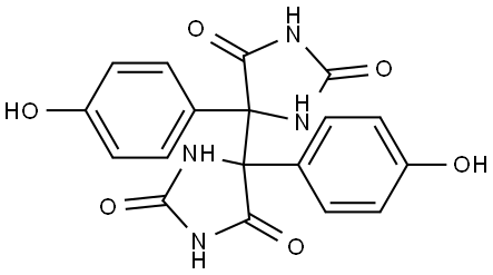 [4,4′-Biimidazolidine]-2,2′,5,5′-tetrone, 4,4′-bis(4-hydroxyphenyl)- Structure