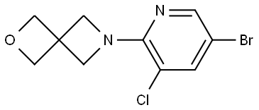 6-(5-Bromo-3-chloro-2-pyridinyl)-2-oxa-6-azaspiro[3.3]heptane Structure