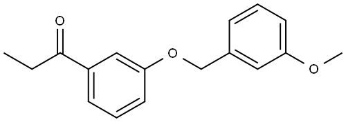 1-[3-[(3-Methoxyphenyl)methoxy]phenyl]-1-propanone Structure