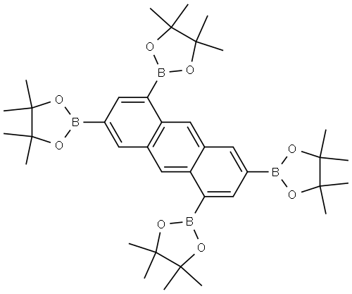 1,3,5,7-tetrakis[(pinacolato)boryl]anthracene Structure
