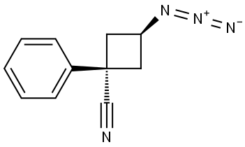 (1r,3r)-3-azido-1-phenylcyclobutane-1-carbonitrile Structure