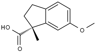 (R)-2,3-Dihydro-6-methoxy-1-methyl-1H-indene-1-carboxylic acid Structure