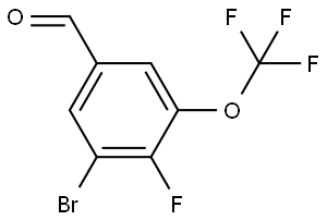 3-Bromo-4-fluoro-5-(trifluoromethoxy)benzaldehyde Structure
