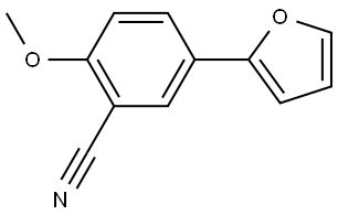 5-(2-Furanyl)-2-methoxybenzonitrile Structure