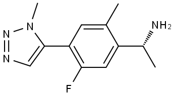 (1R)-1-[5-fluoro-2-methyl-4-(1-methyl-1H-1,2,3-triazol-5-yl)phenyl]ethan-1-amine Structure