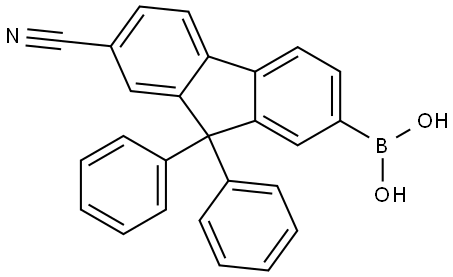 (7-cyano-9,9-diphenyl-9H-fluoren-2-yl)boronic acid Structure