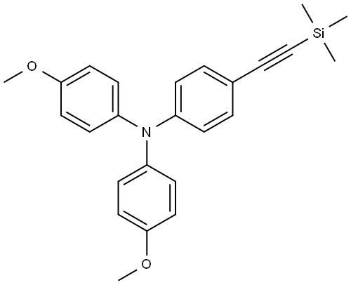 Benzenamine, N,N-bis(4-methoxyphenyl)-4-[2-(trimethylsilyl)ethynyl]- Structure
