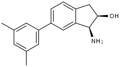 (1S,2R)-1-amino-6-(3,5-dimethylphenyl)-2,3-dihydro-1H-inden-2-ol Structure