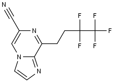 8-(3,3,4,4,4-pentafluorobutyl)imidazo[1,2-a]pyrazine-6-carbonitrile Structure