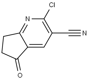 2-Chloro-6,7-dihydro-5-oxo-5H-cyclopenta[b]pyridine-3-carbonitrile Structure