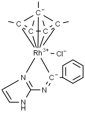 Chloro[[(1H-imidazol-2-yl-κN3)imino]phenylmethyl-κC][(1,2,3,4,5-η)-1,2,3,4,5-pen Structure