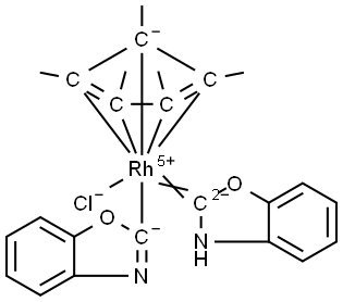 Rhodium, 2-benzoxazolyl-2(3H)-benzoxazolylidenechloro[(1,2,3,4,5-η)-1,2,3,4,5-pe… Structure