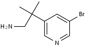 2-(5-Bromopyridin-3-yl)-2-methylpropan-1-amine Structure