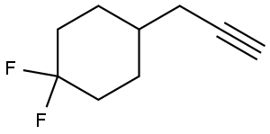 1,1-Difluoro-4-(prop-2-yn-1-yl)cyclohexane Structure
