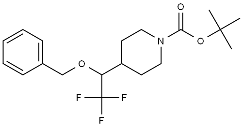tert-butyl 4-(1-(benzyloxy)-2,2,2-trifluoroethyl)piperidine-1-carboxylate Structure