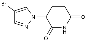 3-(4-Bromo-1H-pyrazol-1-yl)piperidine-2,6-dione Structure