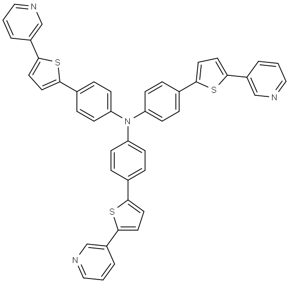 tris(4-(5-(pyridin-3-yl)thiophen-2-yl)phenyl)amine Structure